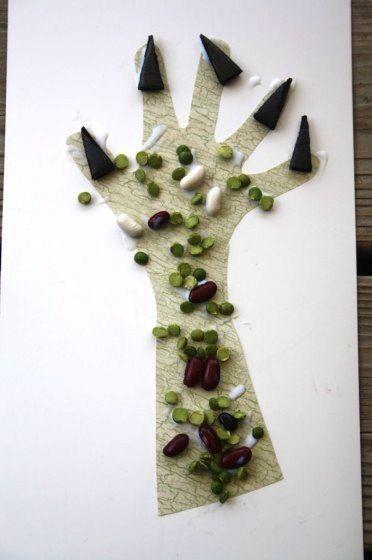 Perfect for kids who love to giggle at all things gross, this monster hand craft uses scrapbook paper and dried beans to let them create a warty, bumpy version of their own arm to show off to admiring friends at the bus stop.