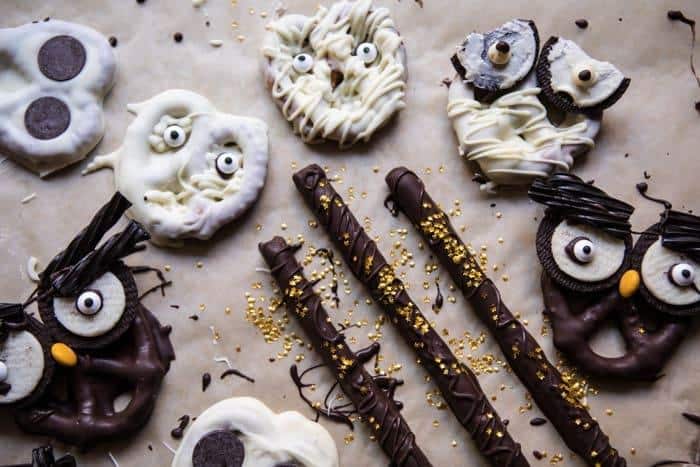 Scary Chocolate Covered Pretzels
